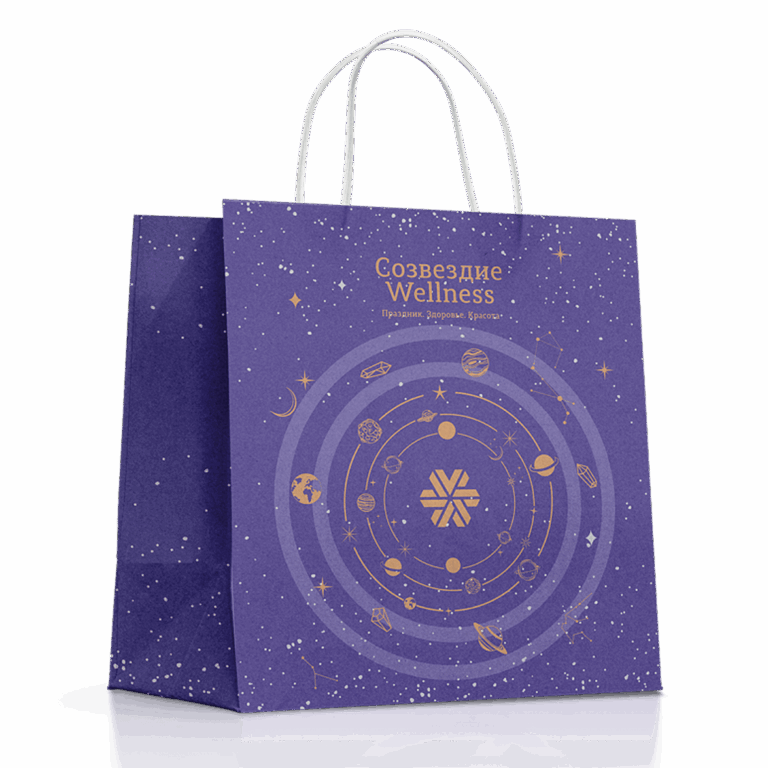 Крафт-пакет Siberian Wellness (синий) - Крафт-пакет