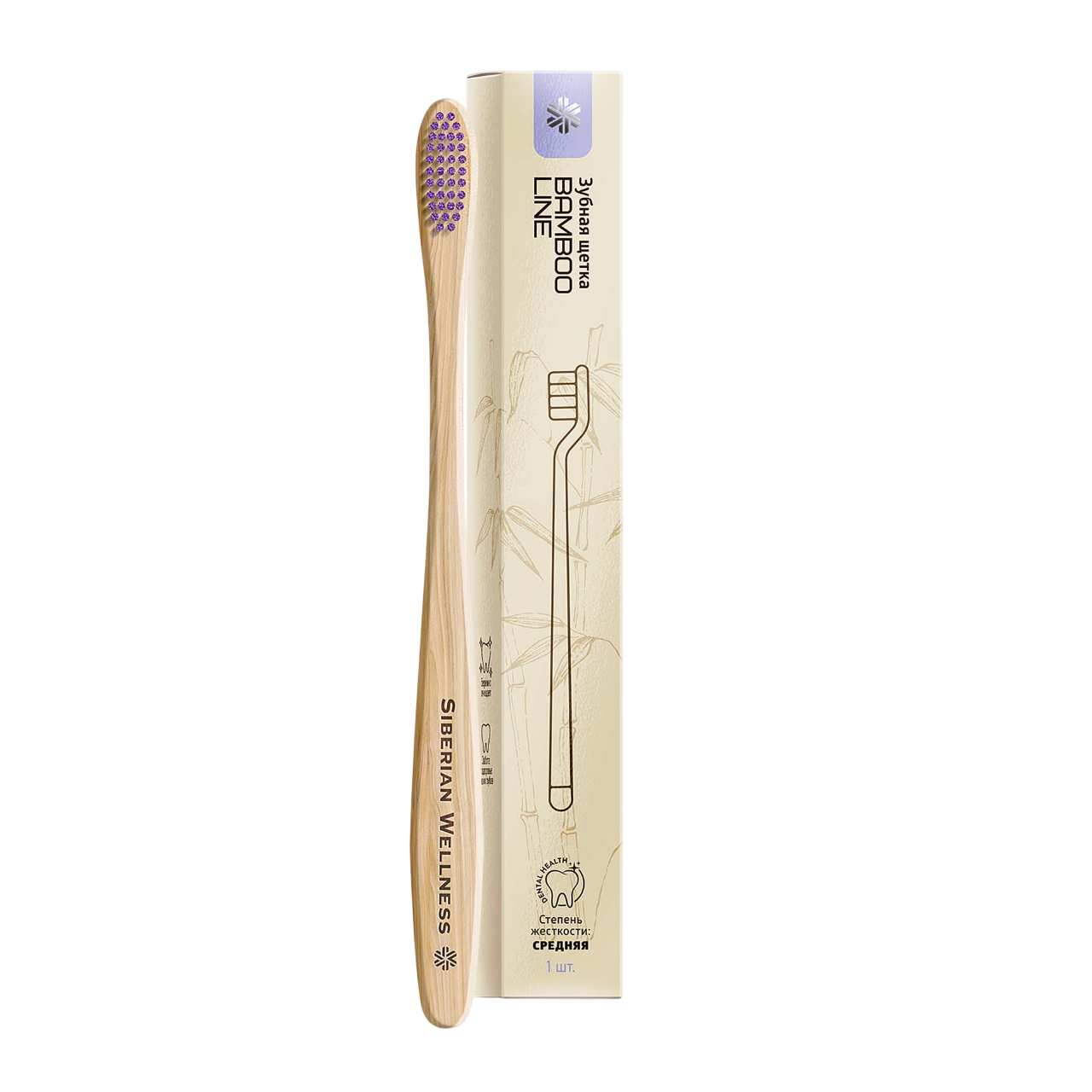 Зубная щетка Bamboo Line 04 (лаванда)