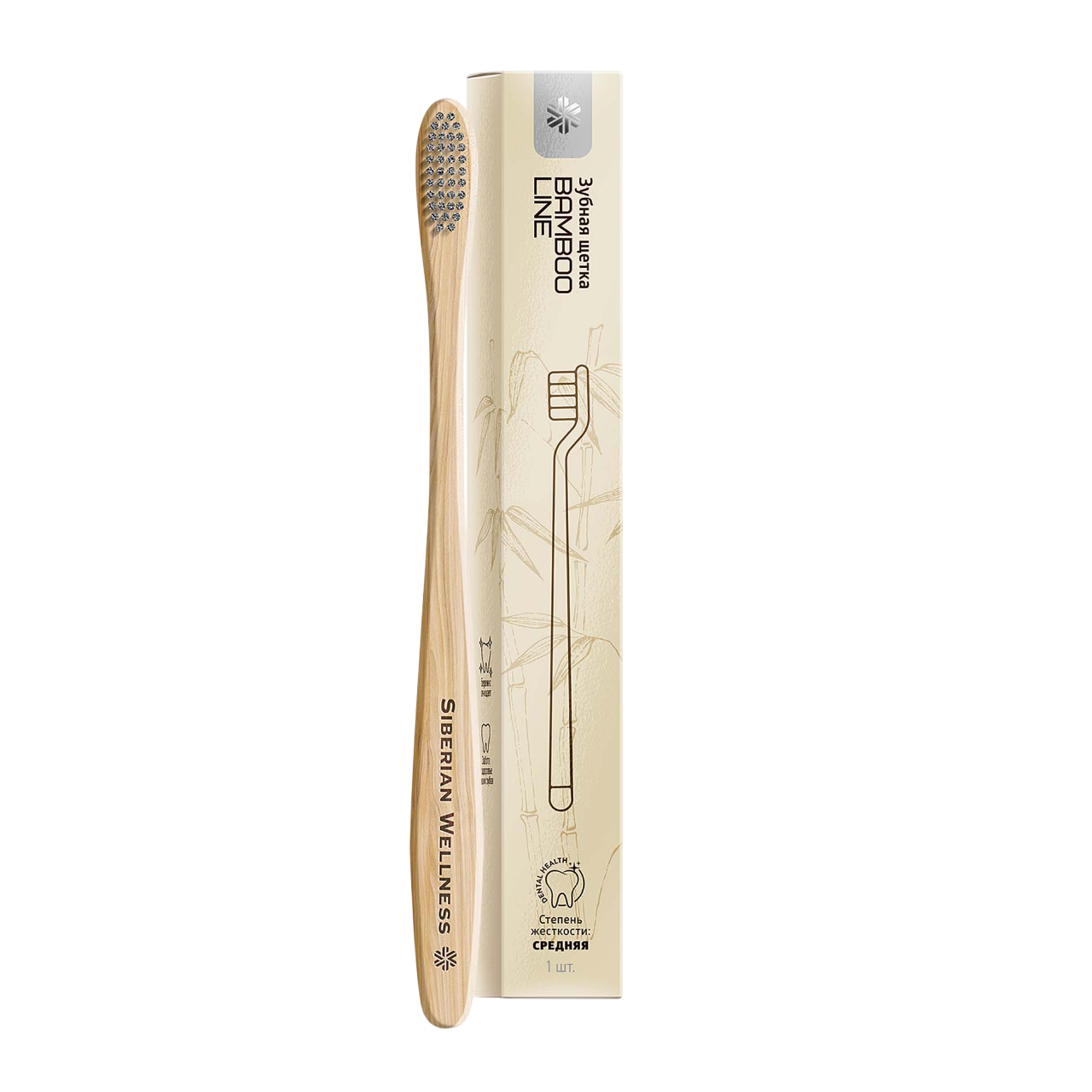 Зубная щетка Bamboo Line 05 (уголь)