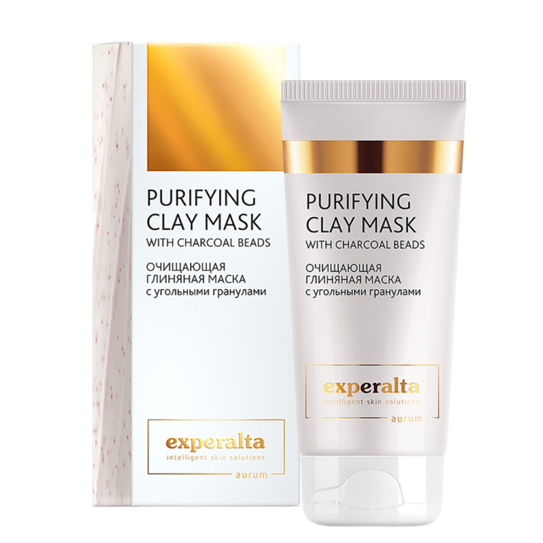 Очищающая глиняная маска с угольными гранулами - Experalta Aurum ❄ Siberian Wellness / Сибирское Здоровье