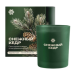 Снежный кедр, ароматическая свеча из натурального воска ❄ Siberian Wellness / Сибирское Здоровье