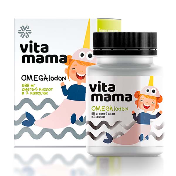 OMEGAlodon (мультифрукт), комплекс омега-3 кислот Vitamama
