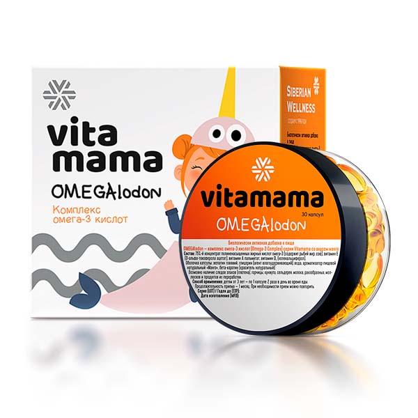 OMEGAlodon (манго), комплекс омега-3 кислот Vitamama