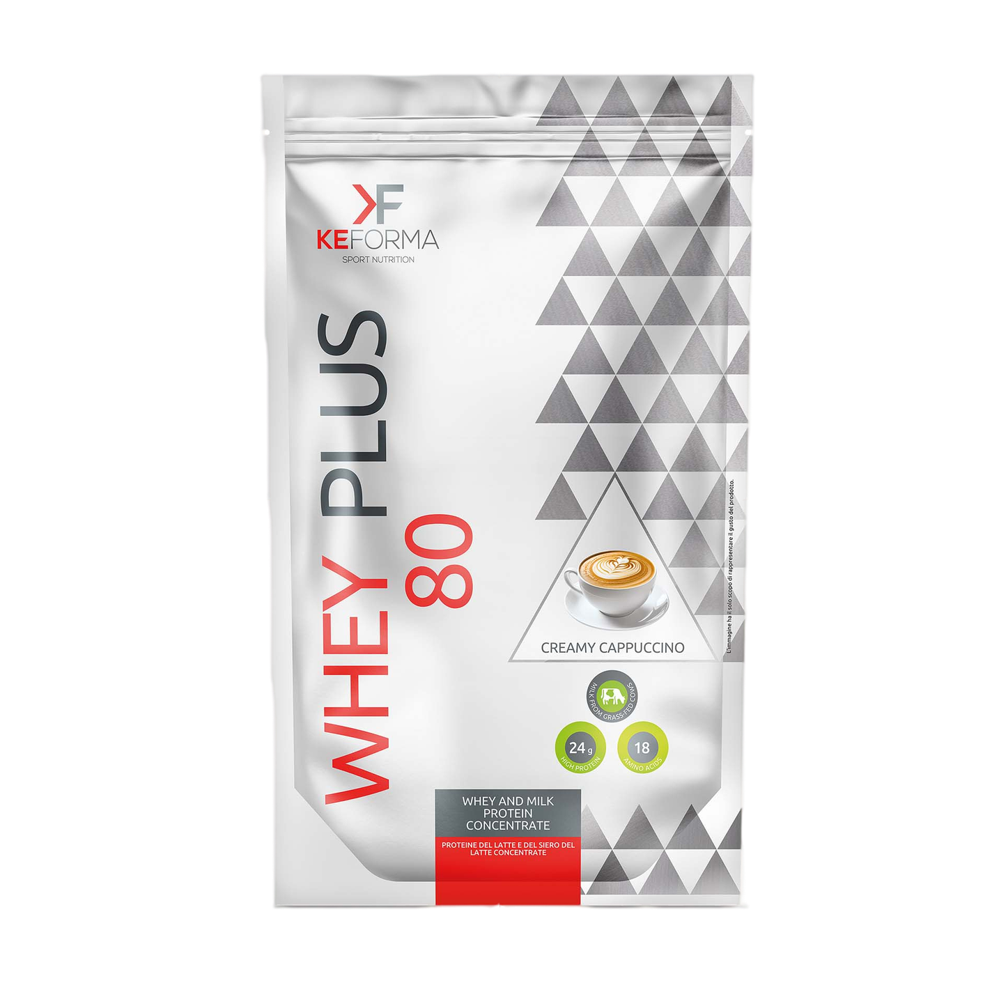WHEY PLUS 80 (капучино), протеиновый коктейль, 480 г - Keforma