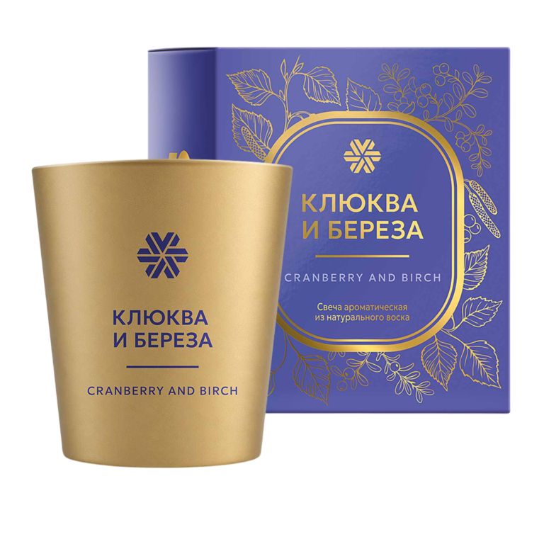 Cranberry and Birch (Клюква и береза), свеча ароматическая из натурального воска Cranberry and Birch (Клюква и береза), свеча ароматическая из натурального воска ❄ Siberian Wellness / Сибирское Здоровье